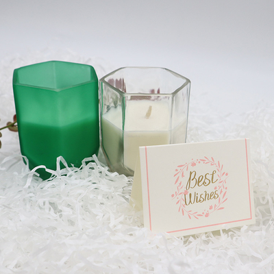 Scented κερί κεριών εγχώριας σόγιας αρώματος με το προσαρμοσμένο Hexagon βάζο κεριών για την εγχώρια διακόσμηση