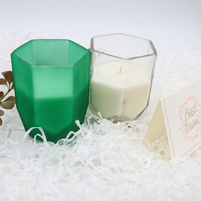 Scented κερί κεριών εγχώριας σόγιας αρώματος με το προσαρμοσμένο Hexagon βάζο κεριών για την εγχώρια διακόσμηση