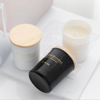 Scented κερί κασσίτερου συνήθειας κεριών εγχώριας γραπτό σόγιας αρώματος με το ξύλινο καπάκι