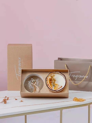 Scented κερί συνήθειας κεριών σόγιας εγχώριας πολυτέλειας αρώματος με το καπάκι γυαλιού