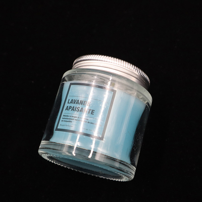 12 oz σπιτικό μπλε Lavender κεριών βάζων μαρμελάδας γυαλιού Scented για το λουτρό κρεβατοκάμαρων