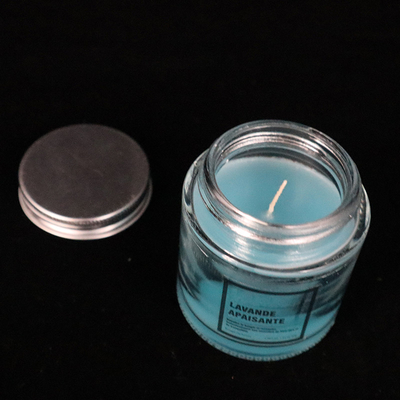 12 oz σπιτικό μπλε Lavender κεριών βάζων μαρμελάδας γυαλιού Scented για το λουτρό κρεβατοκάμαρων