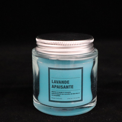 12 oz σπιτικό μπλε Lavender κεριών βάζων μαρμελάδας γυαλιού Scented για το λουτρό κρεβατοκάμαρων
