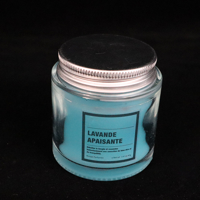 12 oz σπιτικό μπλε Lavender κεριών βάζων μαρμελάδας γυαλιού Scented για το λουτρό κρεβατοκάμαρων