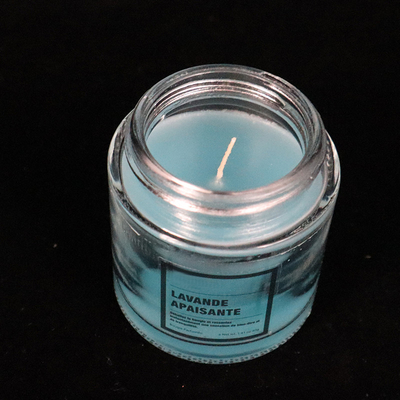 12 oz σπιτικό μπλε Lavender κεριών βάζων μαρμελάδας γυαλιού Scented για το λουτρό κρεβατοκάμαρων