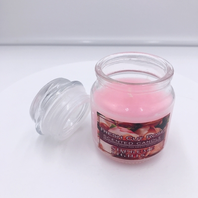 Το ρόδινο Mason Vegan κερί βάζων Aromatherapy αυξήθηκε Scented για την ανακούφιση πίεσης