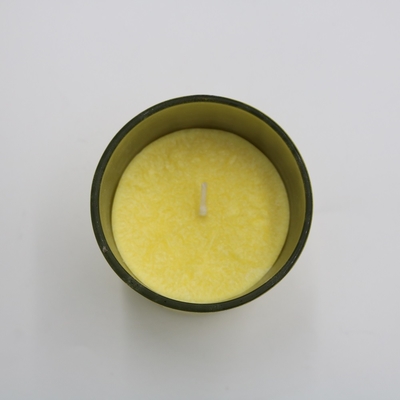 9cl κίτρινο ηλεκτρολυτικό Scented κερί βάζων γυαλιού με το ραγισμένο σχέδιο