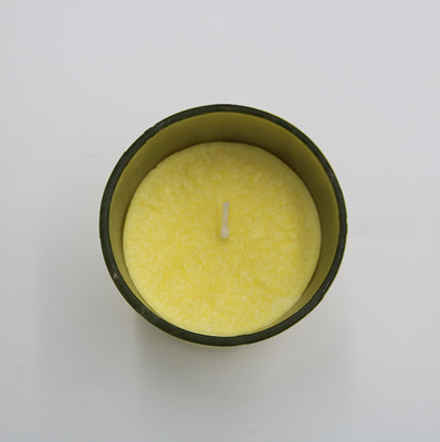 9cl κίτρινο ηλεκτρολυτικό Scented κερί βάζων γυαλιού με το ραγισμένο σχέδιο