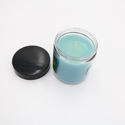 Scented κερί βάζων εγχώριου θεραπευτικό μπλε γυαλιού αρώματος 3 Oz για Aromatherapy