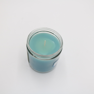 Scented κερί βάζων εγχώριου θεραπευτικό μπλε γυαλιού αρώματος 3 Oz για Aromatherapy