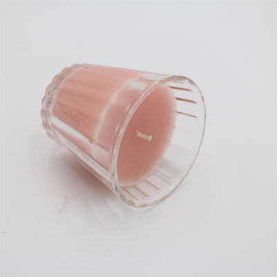 Scented κερί βάζων γυαλιού ODM 4oz φυσικό ρόδινο για το άρωμα σπιτιών