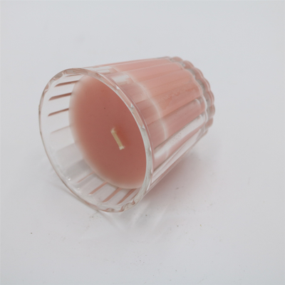 Scented κερί βάζων γυαλιού ODM 4oz φυσικό ρόδινο για το άρωμα σπιτιών