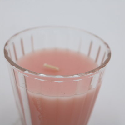Scented κερί βάζων γυαλιού ODM 4oz φυσικό ρόδινο για το άρωμα σπιτιών