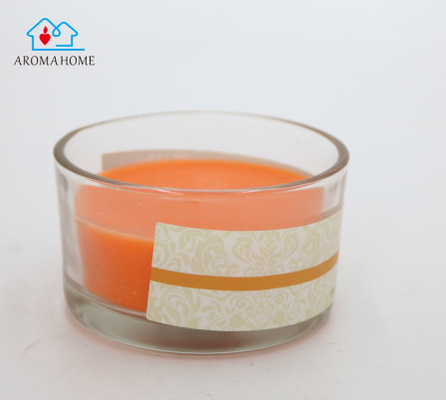 Επαναχρησιμοποιήσιμο σαφές γυαλί 3 oz scented κεριά για τη γιορτή γενεθλίων διακοπών