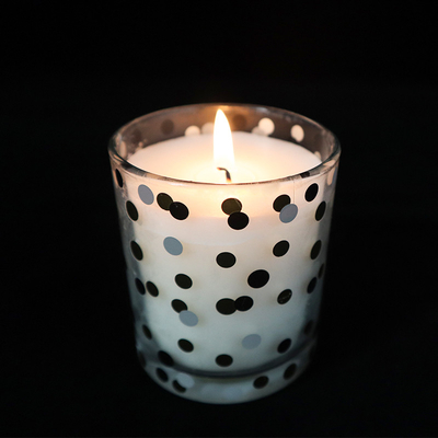 Φυσικά Scented κεριά Tealight σόγιας στο τυπωμένο σαφές βερίκοκο καρύδων φλυτζανιών γυαλιού