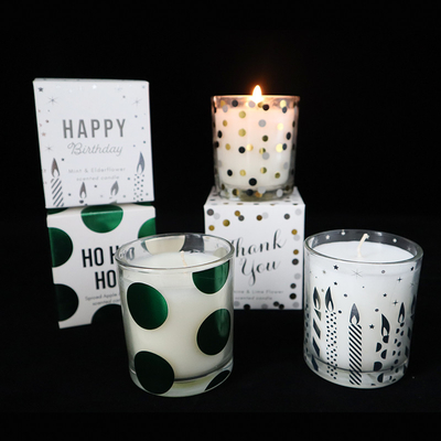 Φυσικά Scented κεριά Tealight σόγιας στο τυπωμένο σαφές βερίκοκο καρύδων φλυτζανιών γυαλιού