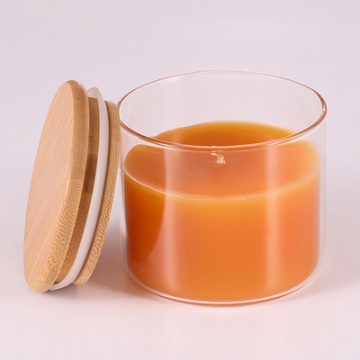 Φυσικά ελαφριά κεριά 220G αρώματος Aromatherapy κεριών παραφίνης με το καπάκι μπαμπού