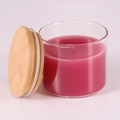 Φυσικά ελαφριά κεριά 220G αρώματος Aromatherapy κεριών παραφίνης με το καπάκι μπαμπού