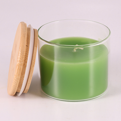 Φυσικά ελαφριά κεριά 220G αρώματος Aromatherapy κεριών παραφίνης με το καπάκι μπαμπού