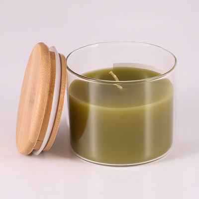 Φυσικά ελαφριά κεριά 220G αρώματος Aromatherapy κεριών παραφίνης με το καπάκι μπαμπού