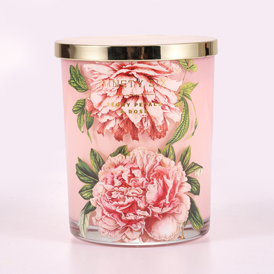 Scented καμέλια ευκαλύπτων κεριών βάζων γυαλιού κρητιδογραφιών 14.5oz με το προσαρμοσμένο άρωμα