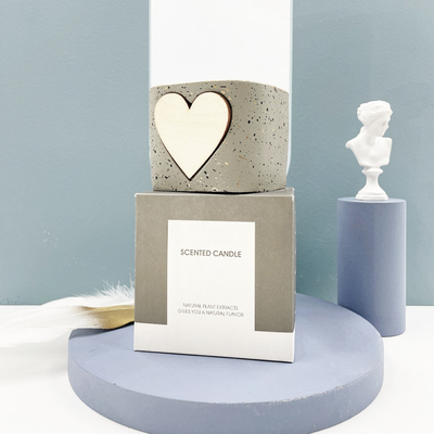 Scented κάτοχοι κεριών σόγιας αγγειοπλαστικής Votive κεραμικοί 4 Oz τετραγωνική καρδιά που διαμορφώνεται