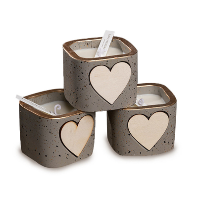 Scented κάτοχοι κεριών σόγιας αγγειοπλαστικής Votive κεραμικοί 4 Oz τετραγωνική καρδιά που διαμορφώνεται