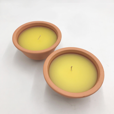 Εσωτερικά Citronella δοχείων αργίλου 7Oz κεριά κήπων για τα κουνούπια