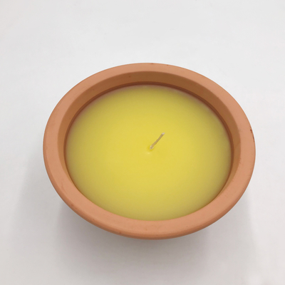 Εσωτερικά Citronella δοχείων αργίλου 7Oz κεριά κήπων για τα κουνούπια