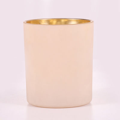Εξατομικευμένο 6 Oz χρυσό Scented κερί βάζων γυαλιού με τα καπάκια 40g