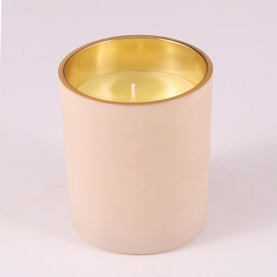 Εξατομικευμένο 6 Oz χρυσό Scented κερί βάζων γυαλιού με τα καπάκια 40g