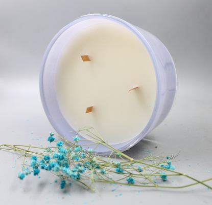 Φυσικό σόγιας κεριών Scented ξύλινο φυτίλι κεριών βάζων γυαλιού μικρό για το σπίτι