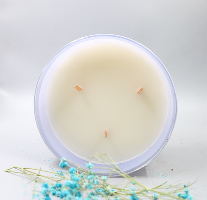 Φυσικό σόγιας κεριών Scented ξύλινο φυτίλι κεριών βάζων γυαλιού μικρό για το σπίτι