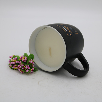 Scented Citronella μεταλλινών μαύρο κεραμικό κερί φλυτζανιών τσαγιού κεριών