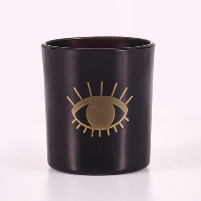 Scented κερί μαύρο 8oz βάζων γυαλιού κεριών σόγιας φασολιών εγχώριας βανίλιας αρώματος