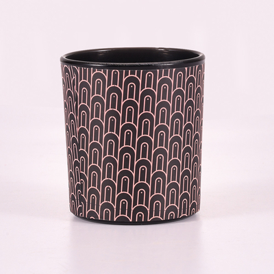 Scented κερί μαύρο 8oz βάζων γυαλιού κεριών σόγιας φασολιών εγχώριας βανίλιας αρώματος