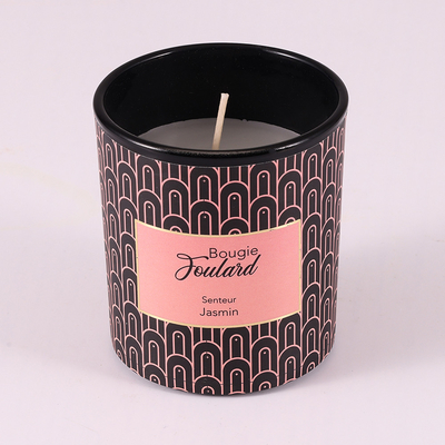 Scented κερί μαύρο 8oz βάζων γυαλιού κεριών σόγιας φασολιών εγχώριας βανίλιας αρώματος