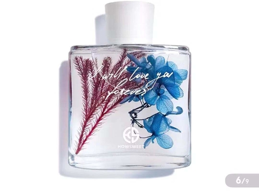 Διασκορπιστής 100ml καλάμων αρώματος αρώματος δωματίων με την ξηρά διακόσμηση λουλουδιών